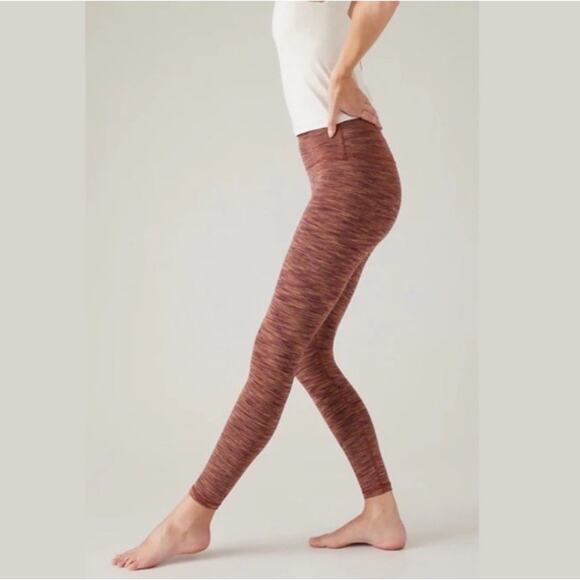 Athleta Transcend Textured 7/8 Tight Leggings Nova Dye Brown Women’s Size Large - Picture 2 of 11